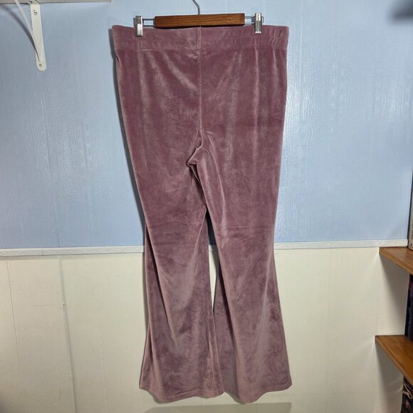 Avia Extra Large Pinky Mauve Velvet Flare Leg Pullover Jacket Casual Set (Flaw) - Picture 11 of 14